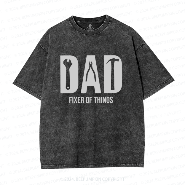 Dad Fixer Of Things Dad Washed T-Shirts 