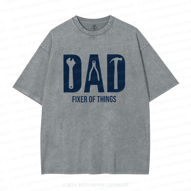 Dad Fixer Of Things Dad Washed T-Shirts 