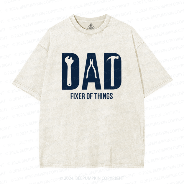 Dad Fixer Of Things Dad Washed T-Shirts 