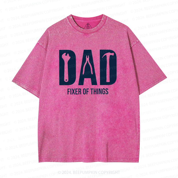 Dad Fixer Of Things Dad Washed T-Shirts 