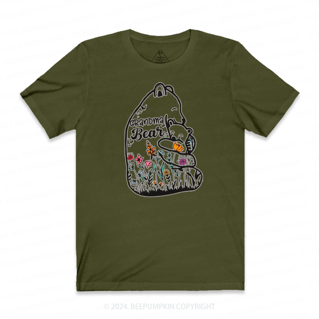 Floral Grandma Bear T-Shirts 