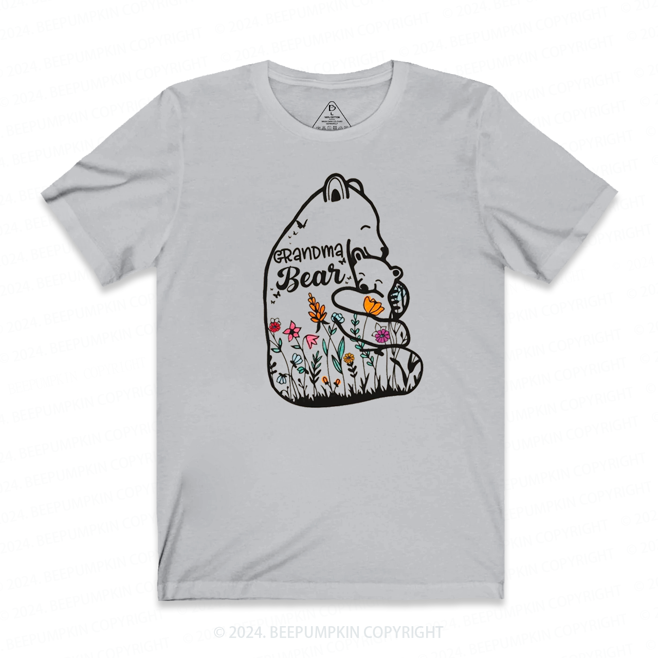 Floral Grandma Bear T-Shirts 