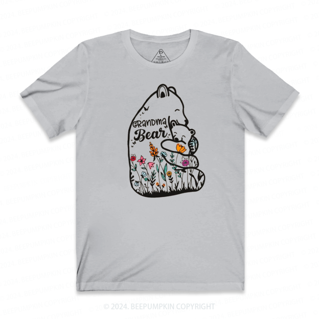 Floral Grandma Bear T-Shirts 