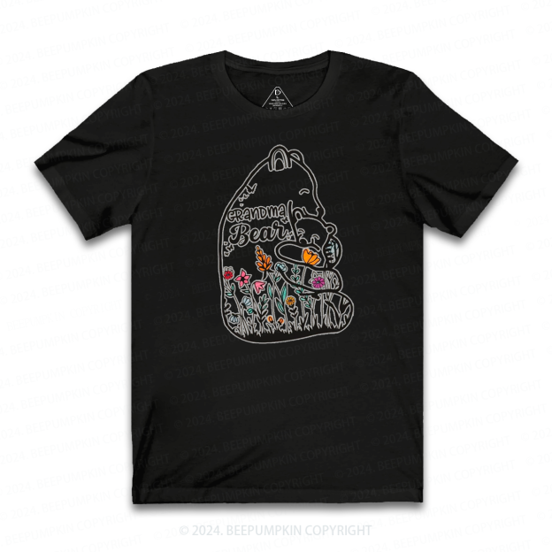 Floral Grandma Bear T-Shirts 