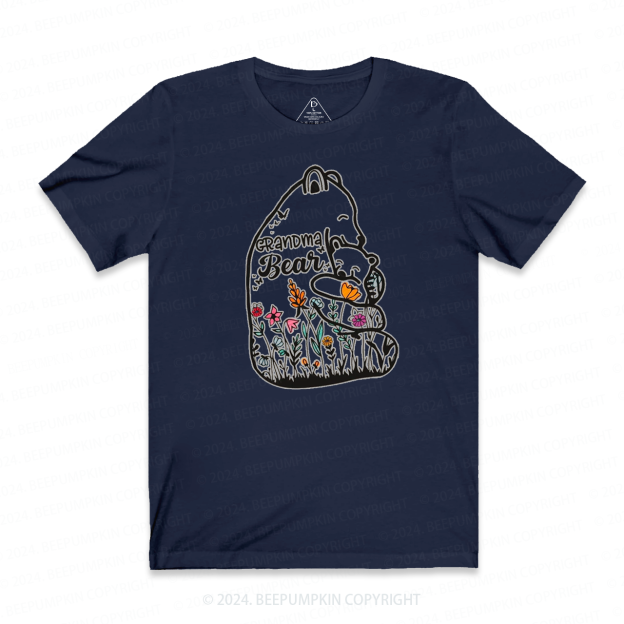 Floral Grandma Bear T-Shirts 
