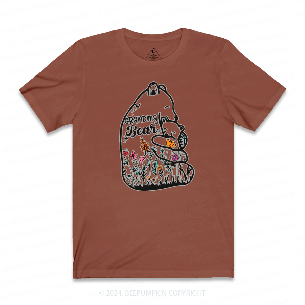 Floral Grandma Bear T-Shirts 