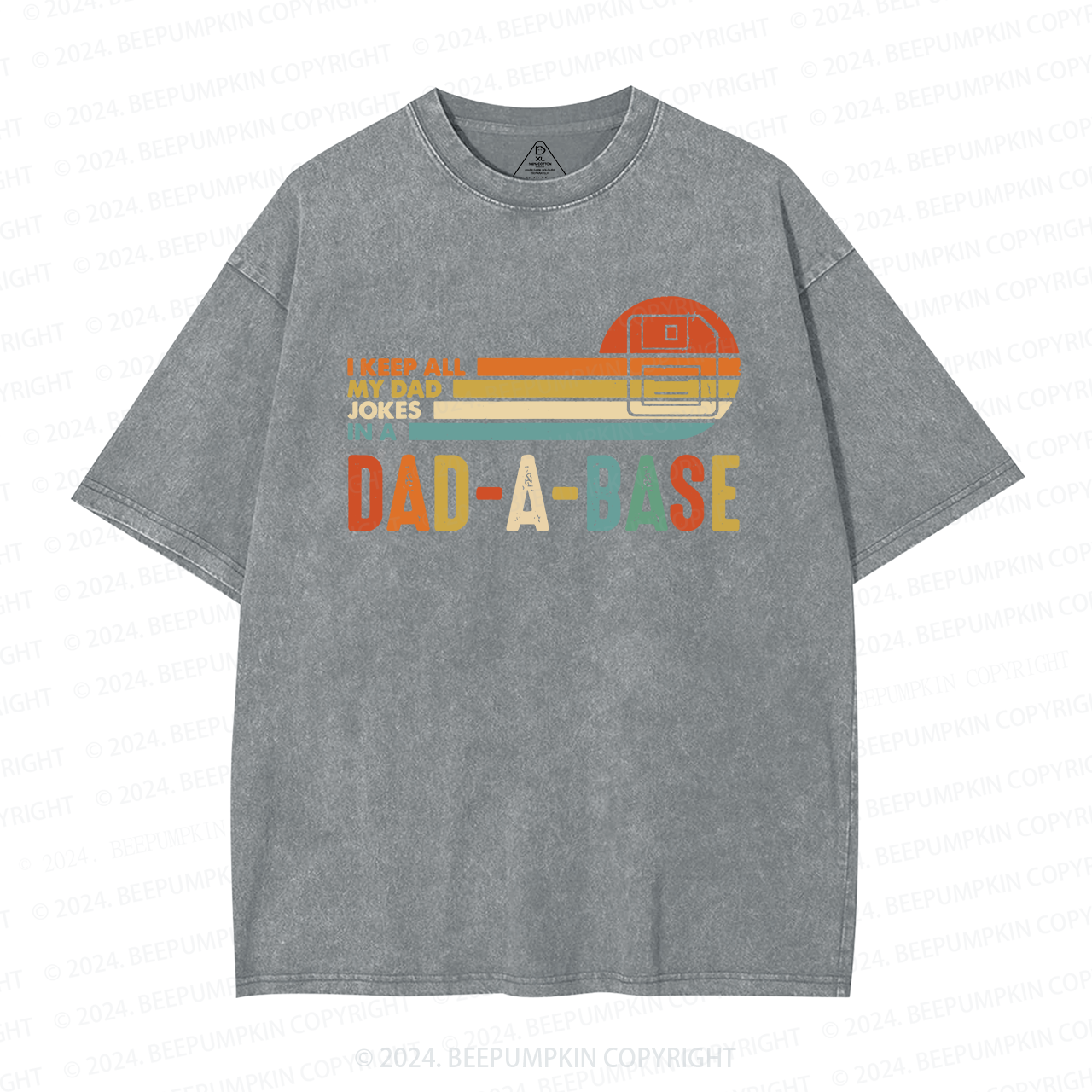 I Keep All My Dad Jokes In Dad A Base Boat Washed T-Shirts 