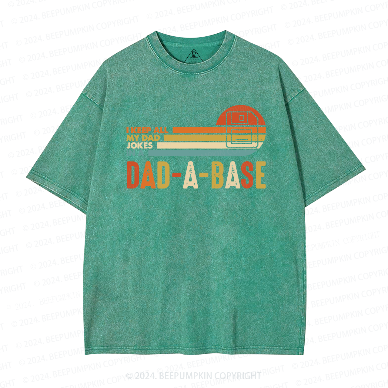 I Keep All My Dad Jokes In Dad A Base Boat Washed T-Shirts 