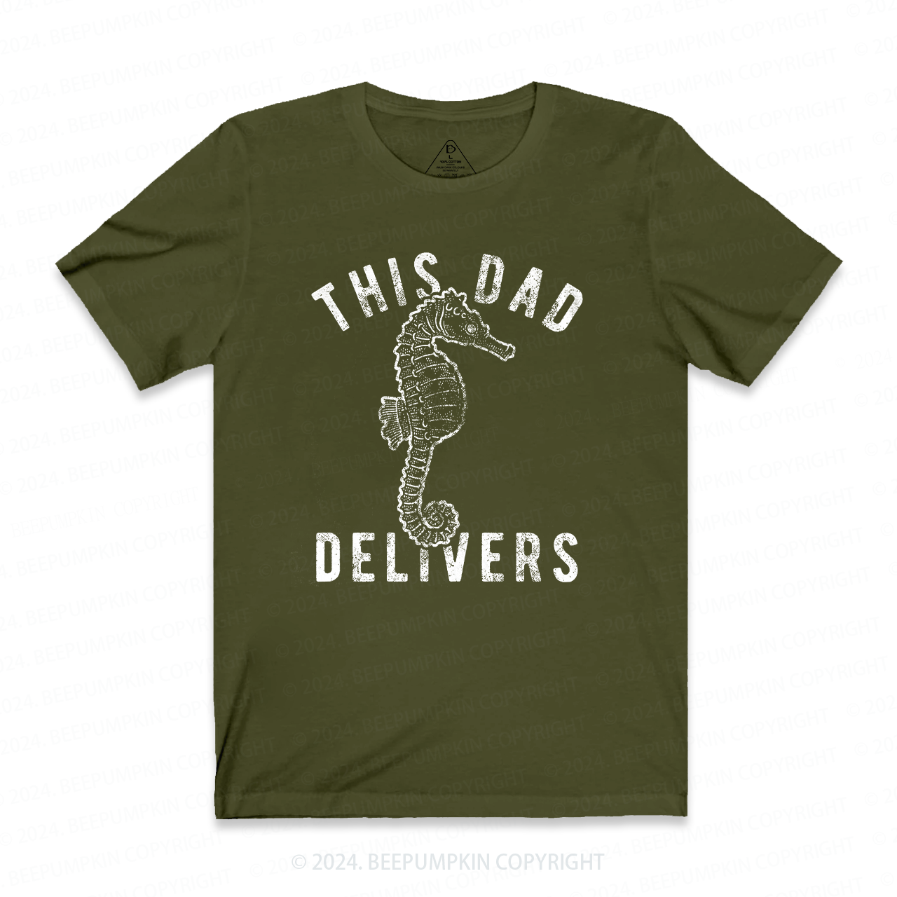 This Dad Delivers Seahorse T-shirt