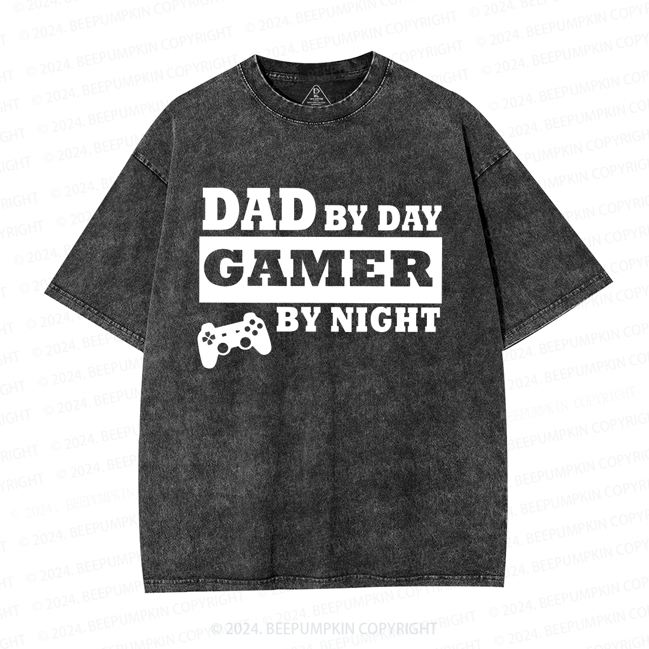 Dad By Day Gamer By Night Washed T-Shirts 