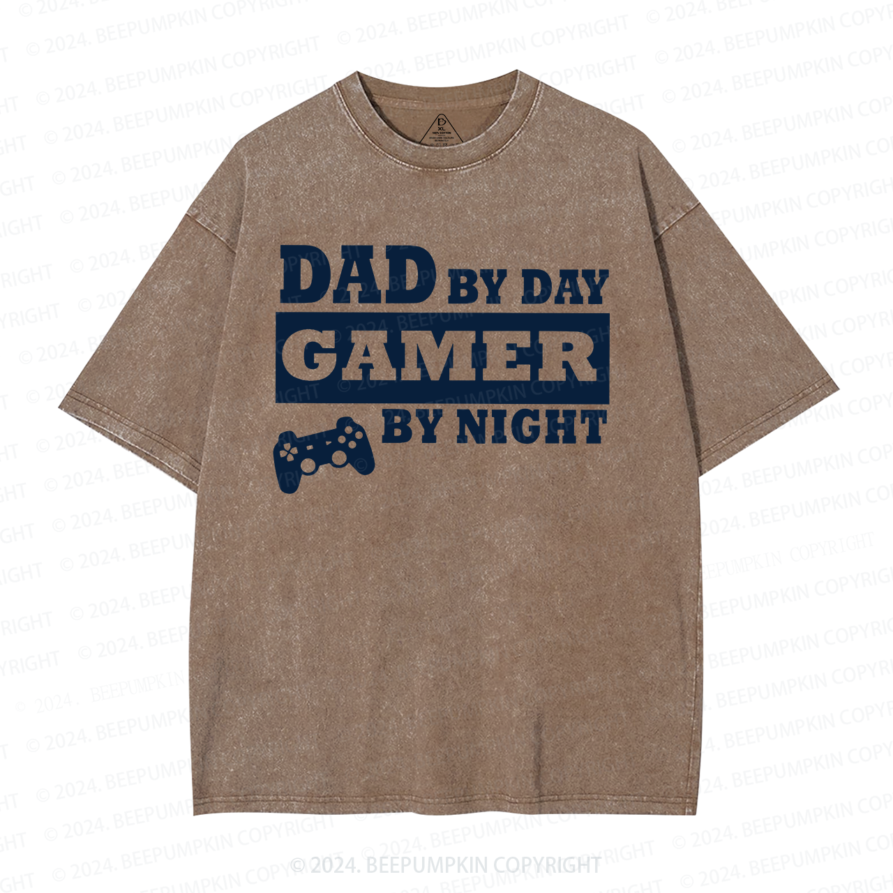 Dad By Day Gamer By Night Washed T-Shirts 