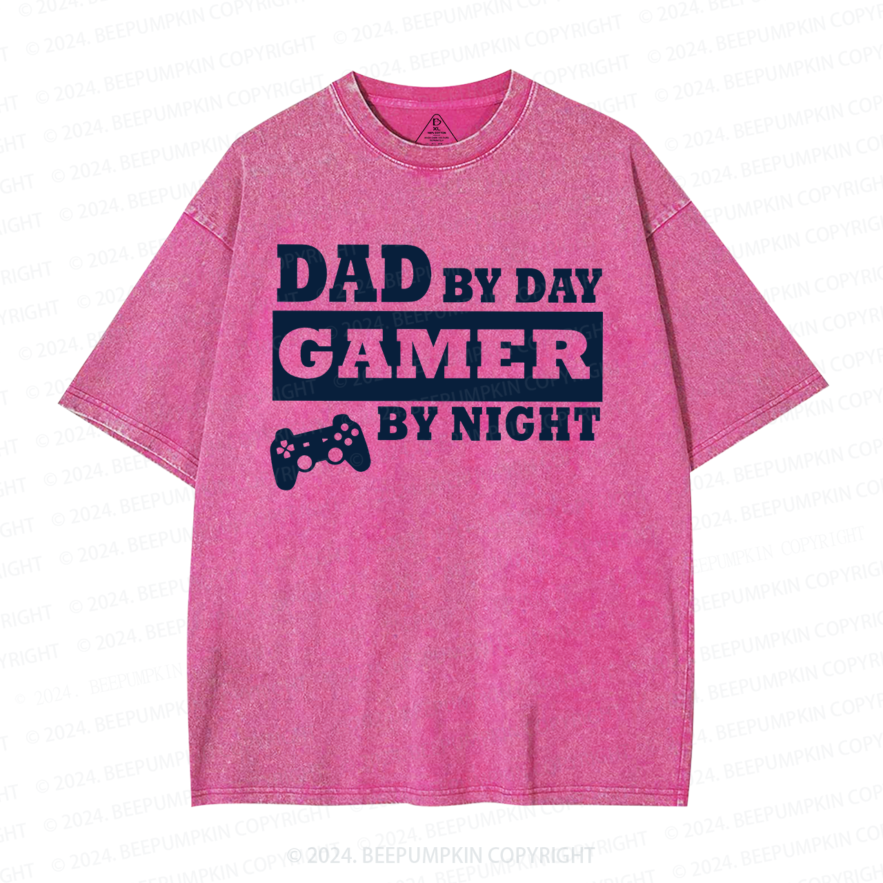 Dad By Day Gamer By Night Washed T-Shirts 