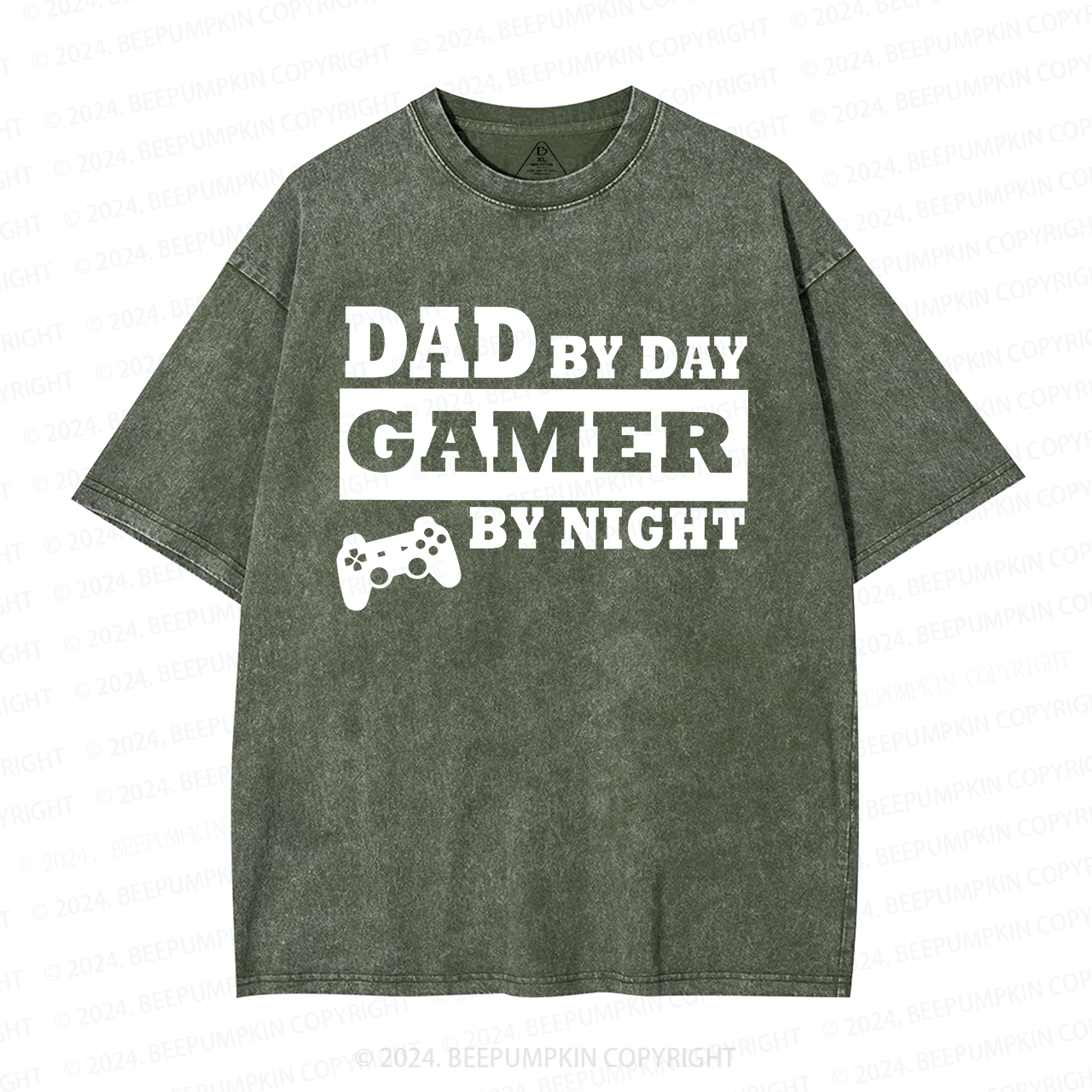 Dad By Day Gamer By Night Washed T-Shirts 