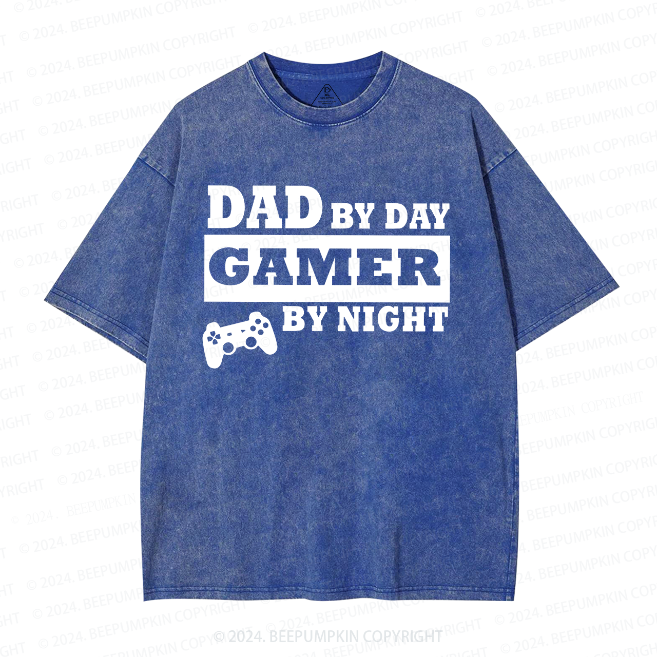 Dad By Day Gamer By Night Washed T-Shirts 