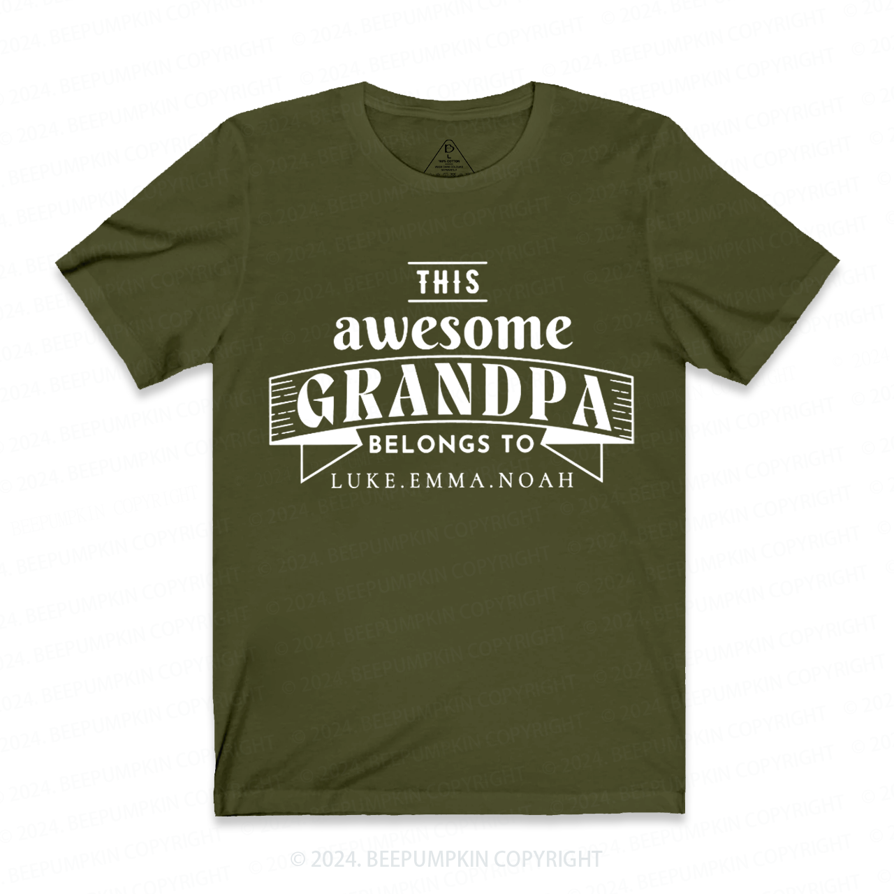 Personalized This Awesome Grandpa Belongs To XXX T-shirt