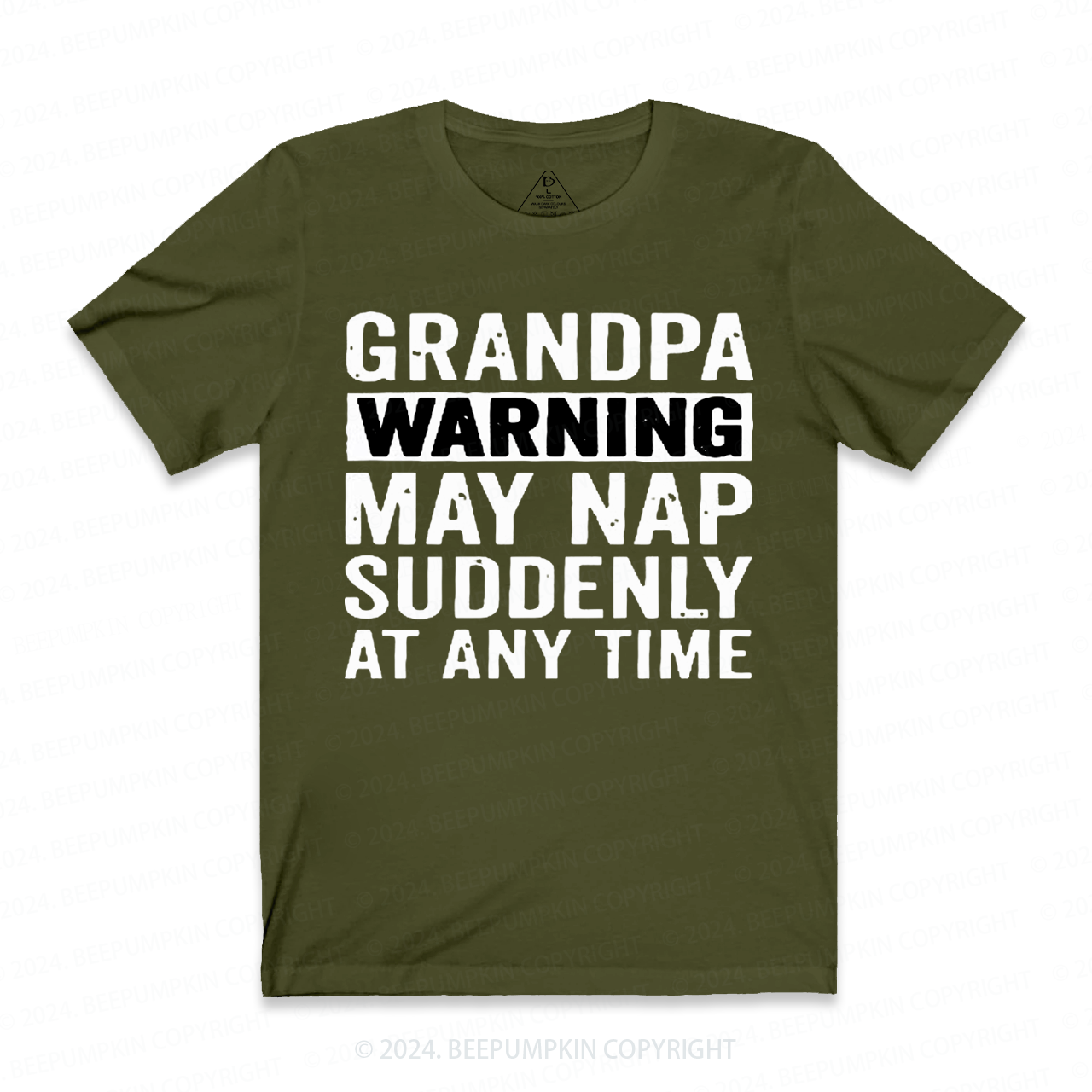 Grandpa Warning May Nap Suddenly At Any Time T-shirt