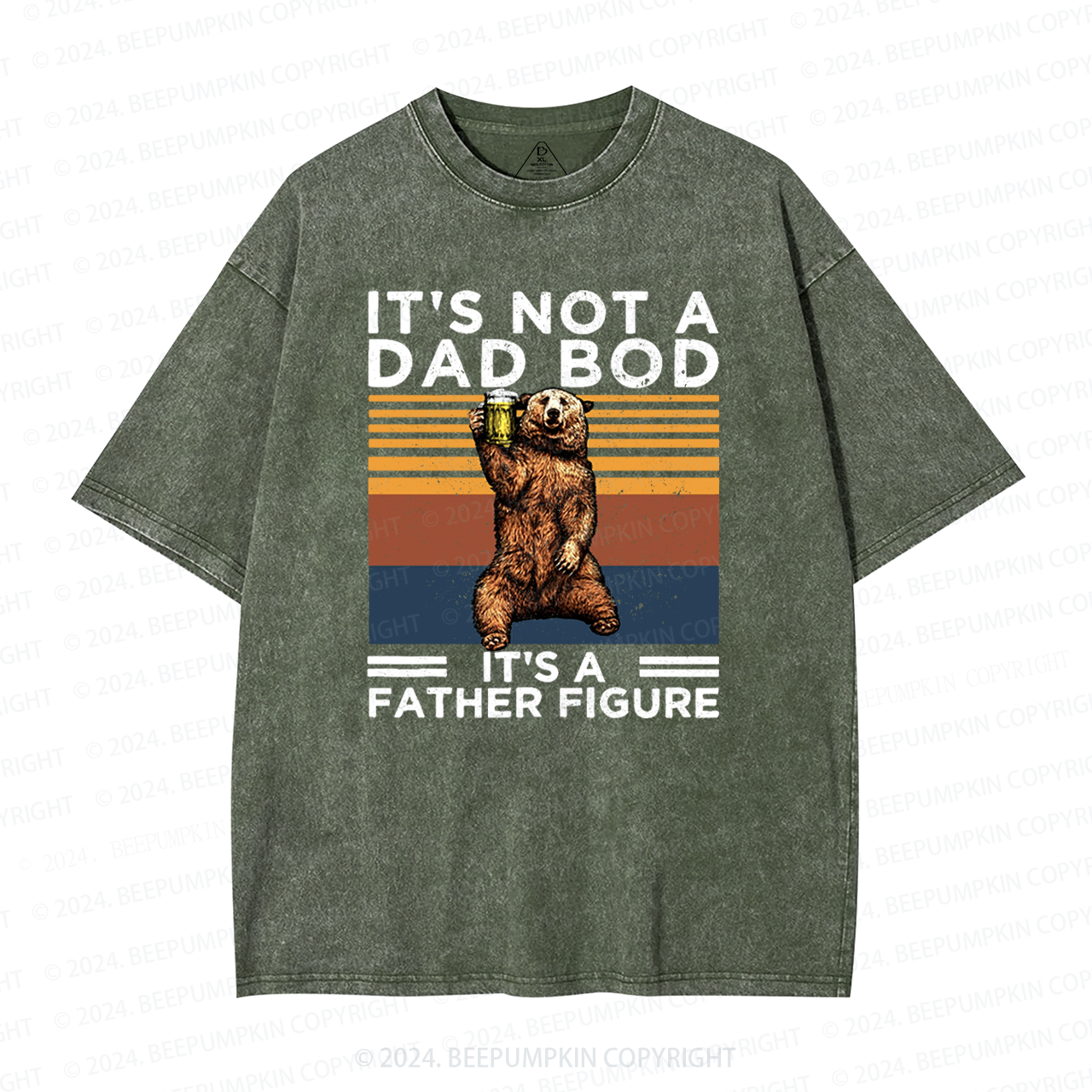 It's Not A Dad Bod It's A Father Figure Dad Washed T-Shirts 