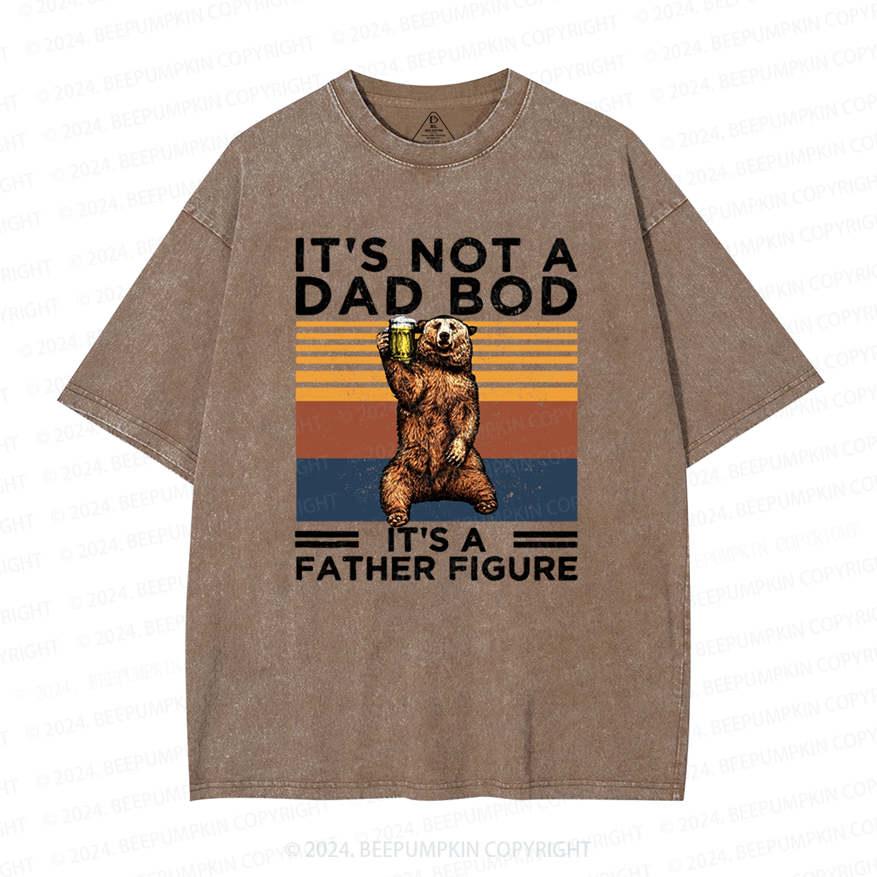 It's Not A Dad Bod It's A Father Figure Dad Washed T-Shirts 