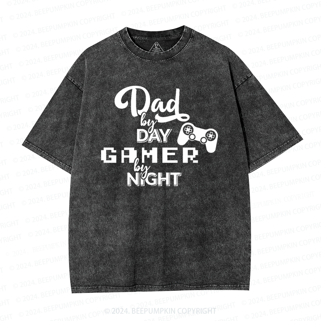Dad Gamer By Night Washed T-Shirts