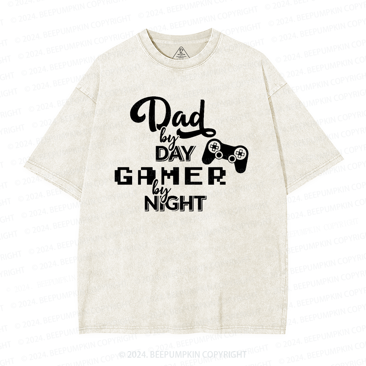 Dad Gamer By Night Washed T-Shirts 