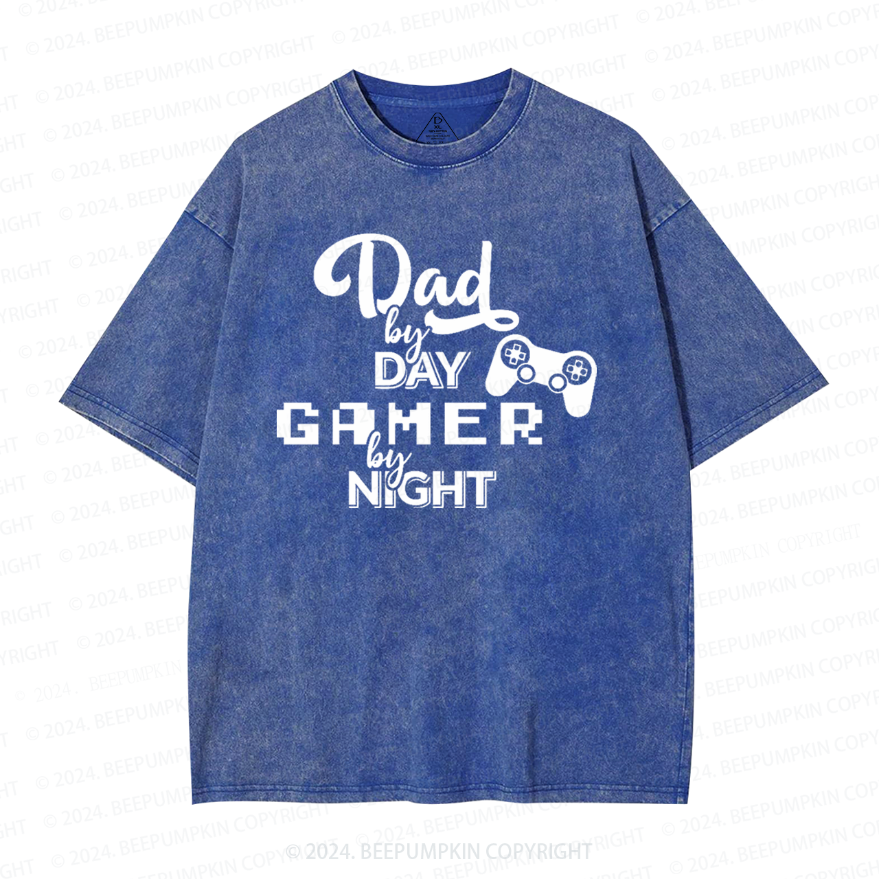 Dad Gamer By Night Washed T-Shirts 