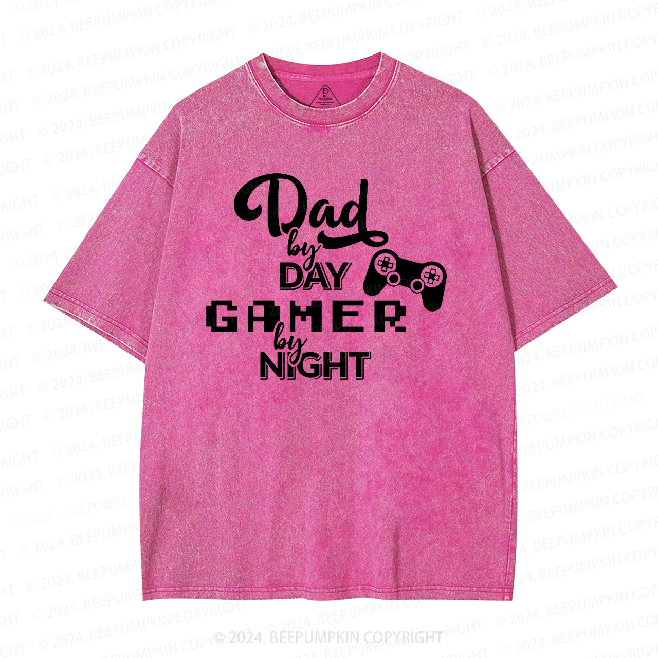 Dad Gamer By Night Washed T-Shirts 