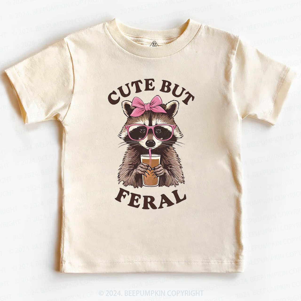 Cute But Feral Raccoon Toddler&Kids Tees Beepumpkin 7