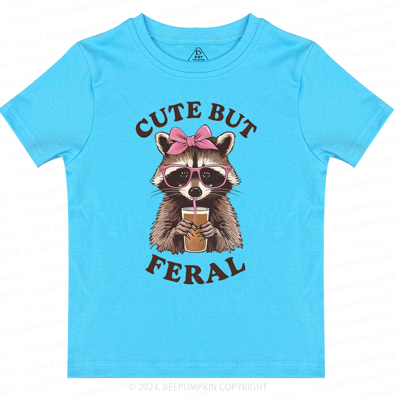 Cute But Feral Raccoon Toddler&Kids Tees Beepumpkin 7