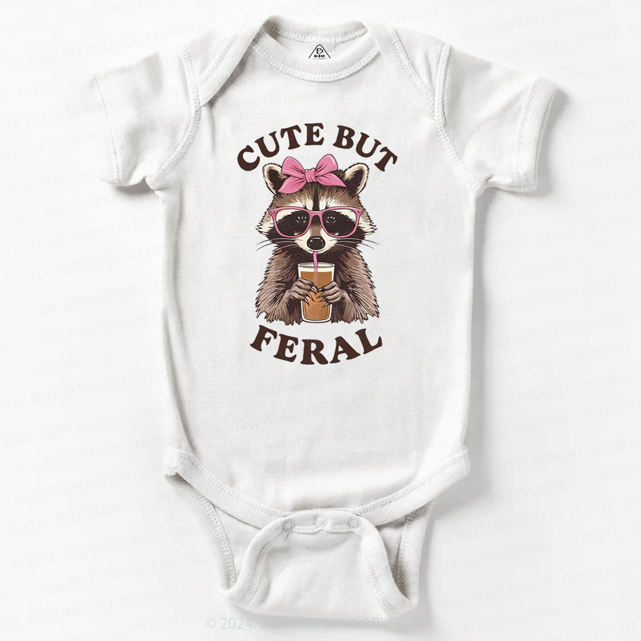 Cute But Feral Raccoon Bodysuit Beepumpkin 7