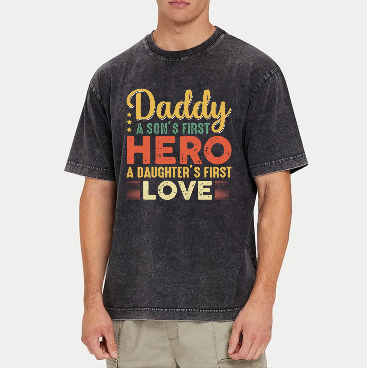 Daddy Hero Washed T-Shirts 