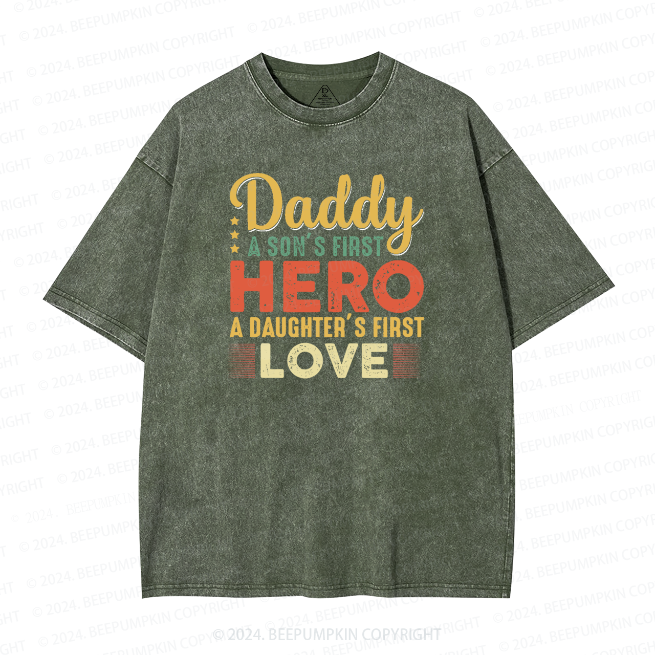 Daddy Hero Washed T-Shirts 