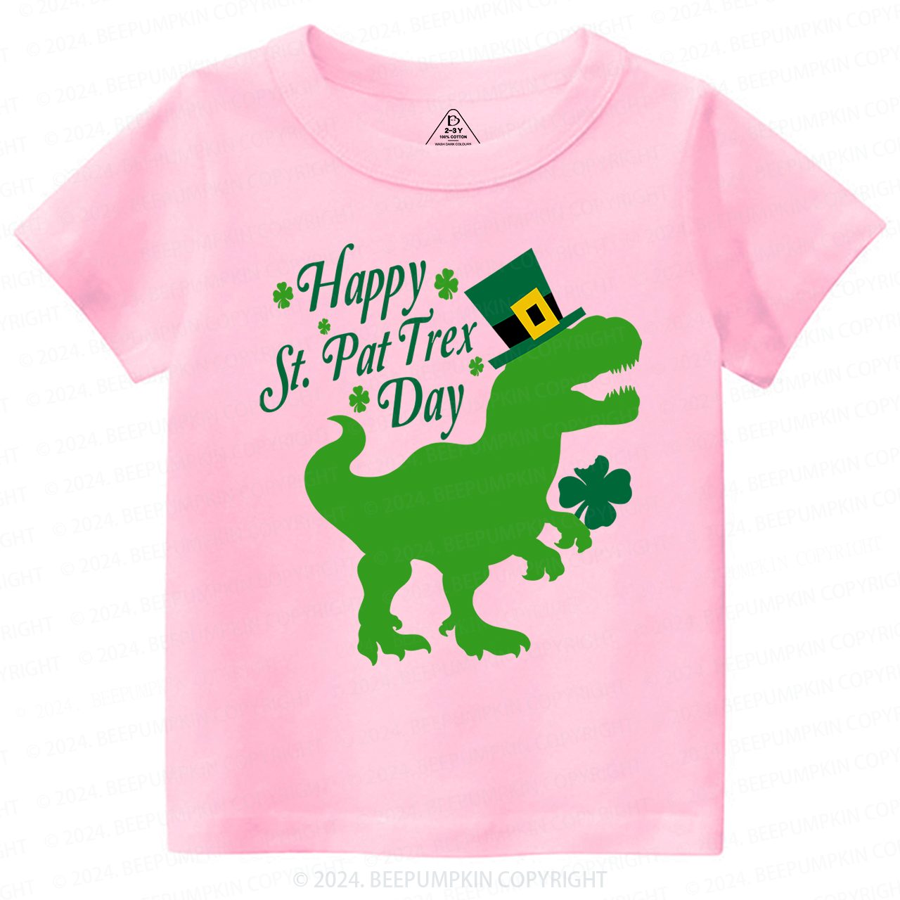 Happy St.Pat Trex Day Toddler&Kids Tees Beepumpkin