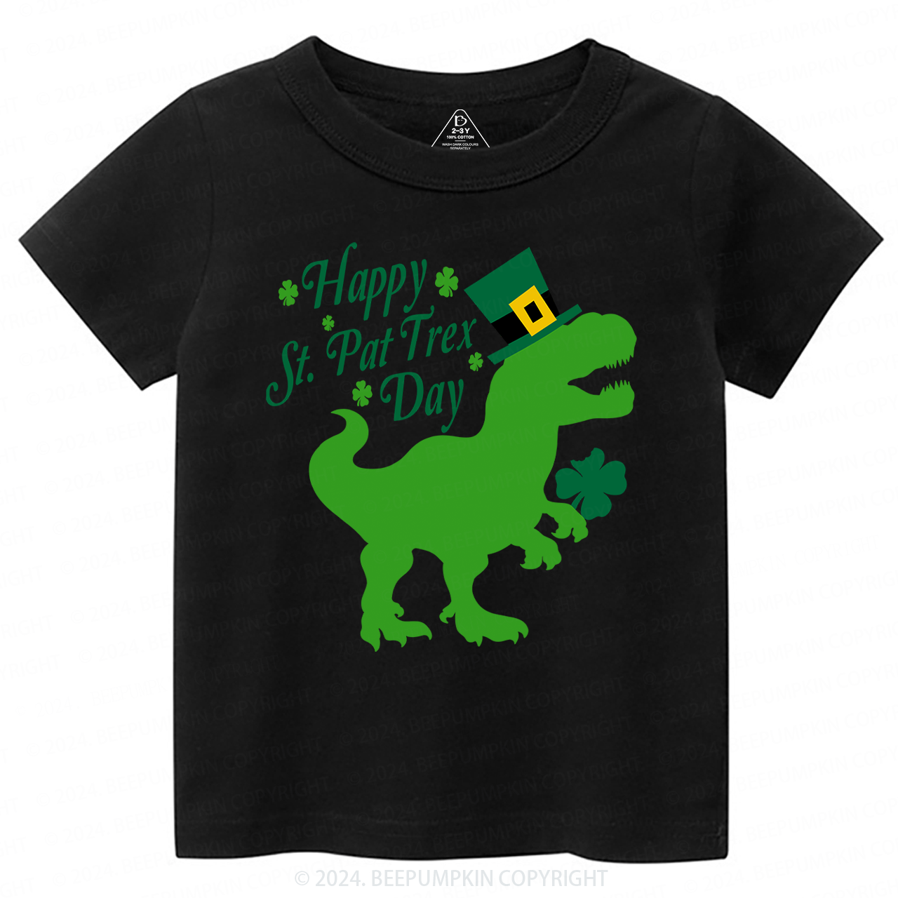 Happy St.Pat Trex Day Toddler&Kids Tees Beepumpkin