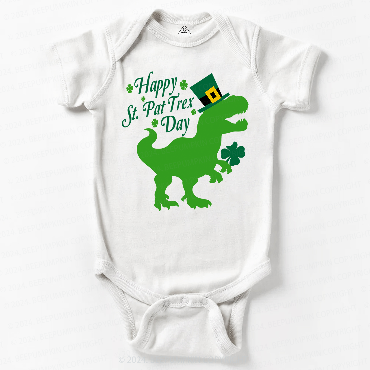 Happy St.Pat Trex Day Baby Bodysuit Beepumpkin