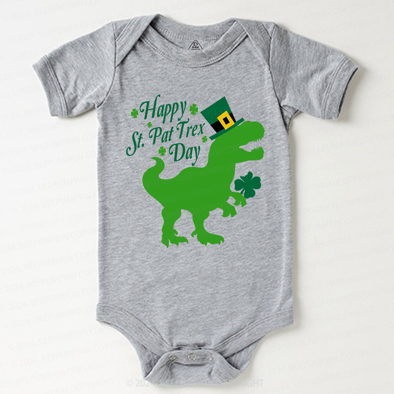 Happy St.Pat Trex Day Baby Bodysuit Beepumpkin