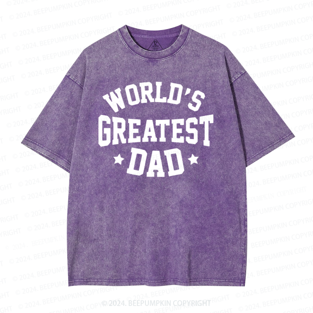 Worlds Greatest Dad Washed T-Shirts 