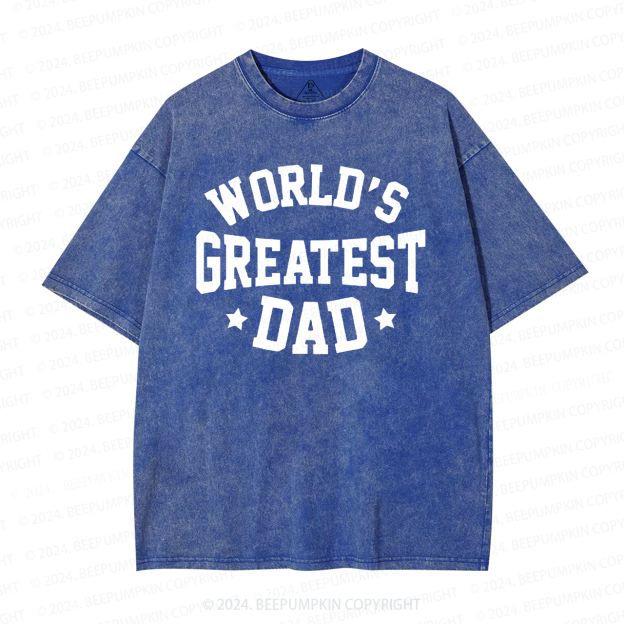 Worlds Greatest Dad Washed T-Shirts 