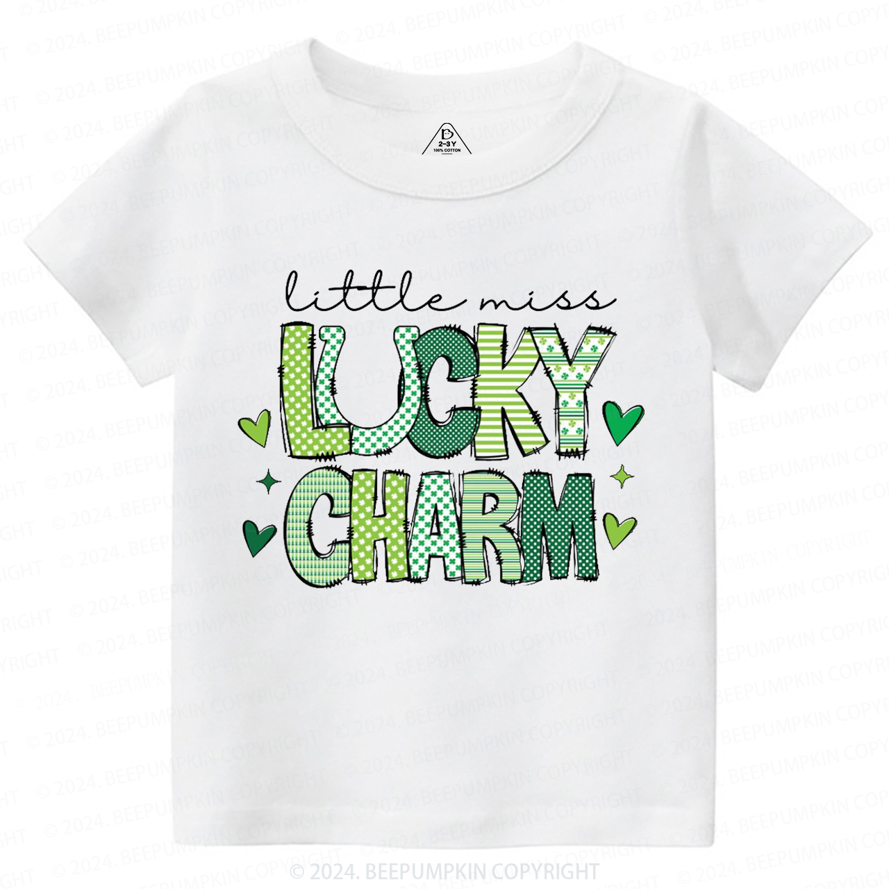 Little Miss Lucky Charm St. Patrick's Day Toddler&Kids Tees Beepumpkin