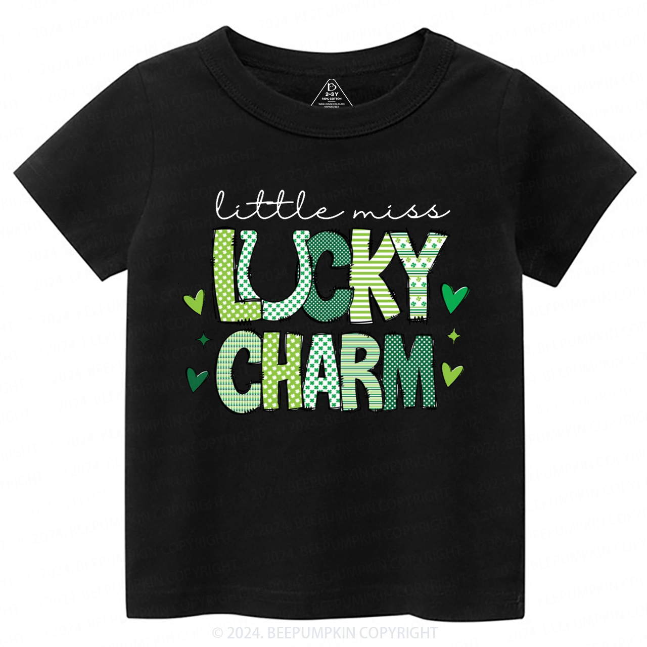 Little Miss Lucky Charm St. Patrick's Day Toddler&Kids Tees Beepumpkin
