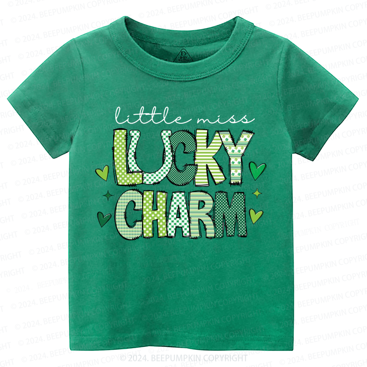 Little Miss Lucky Charm St. Patrick's Day Toddler&Kids Tees Beepumpkin