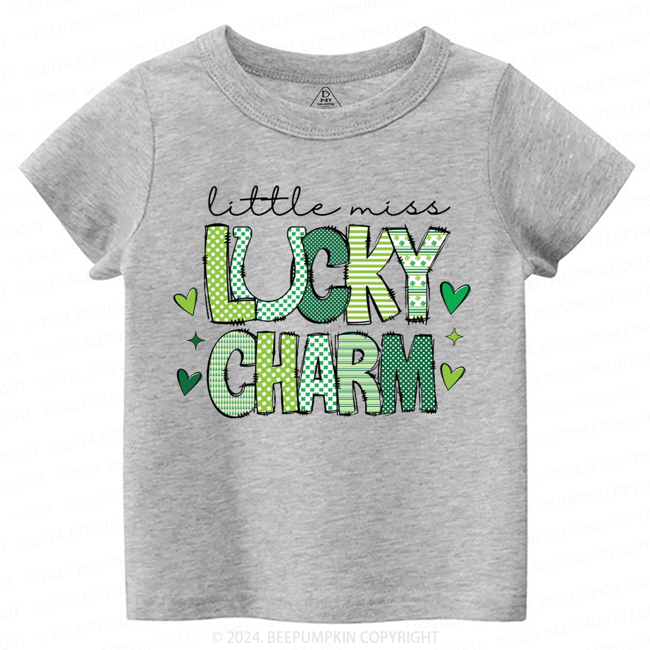Little Miss Lucky Charm St. Patrick's Day Toddler&Kids Tees Beepumpkin