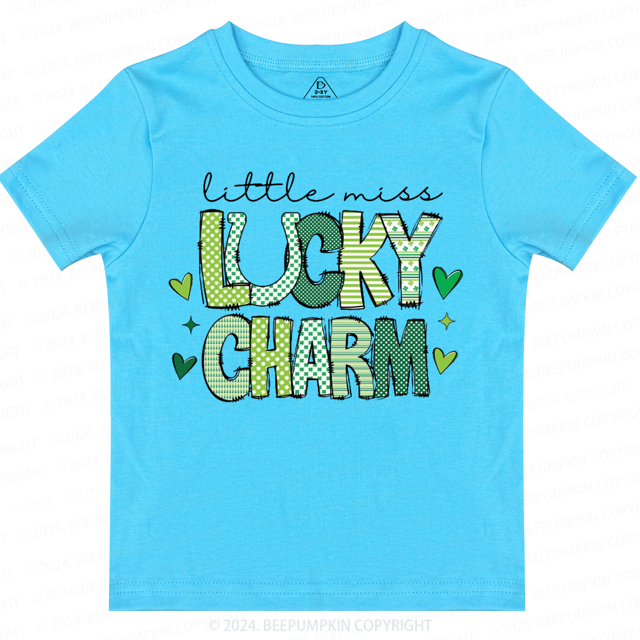 Little Miss Lucky Charm St. Patrick's Day Toddler&Kids Tees Beepumpkin