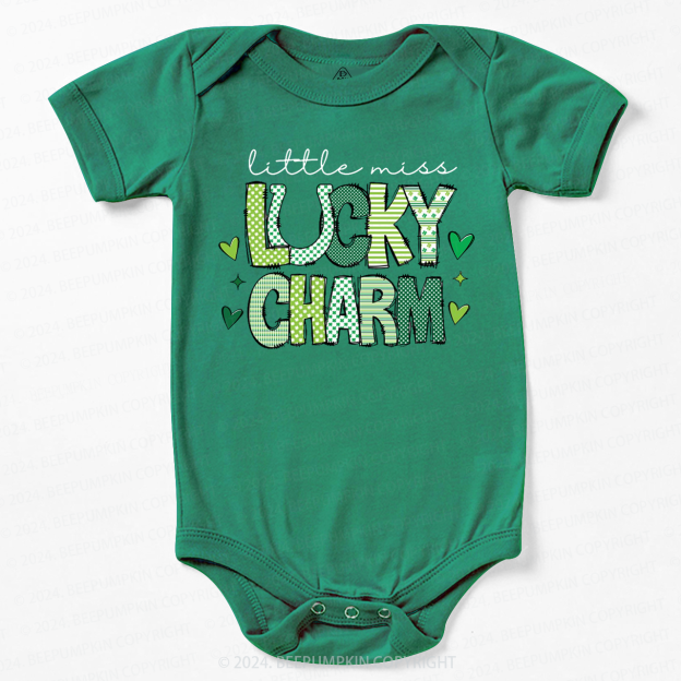Little Miss Lucky Charm St. Patrick's Day Bodysuit Beepumpkin