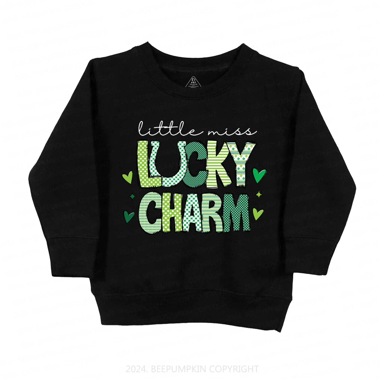 Little Miss Lucky Charm St. Patrick's Day Kids Sweatshirt