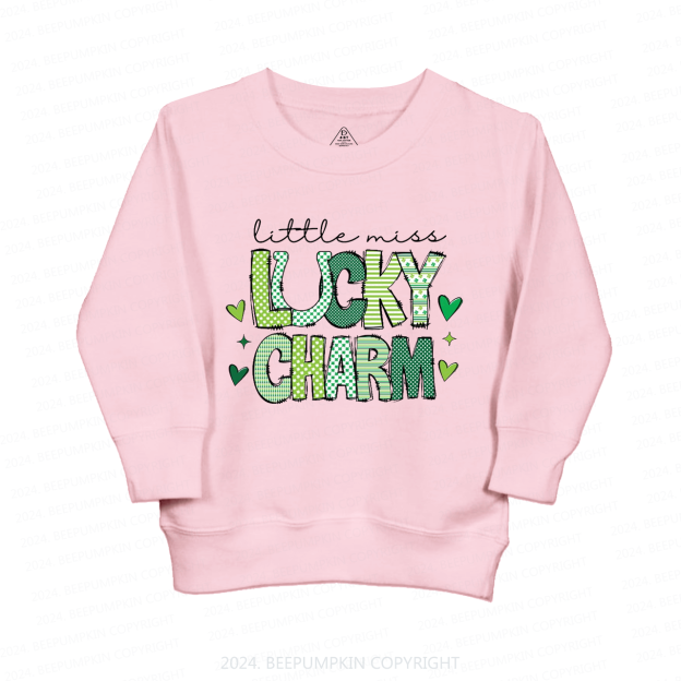 Little Miss Lucky Charm St. Patrick's Day Kids Sweatshirt