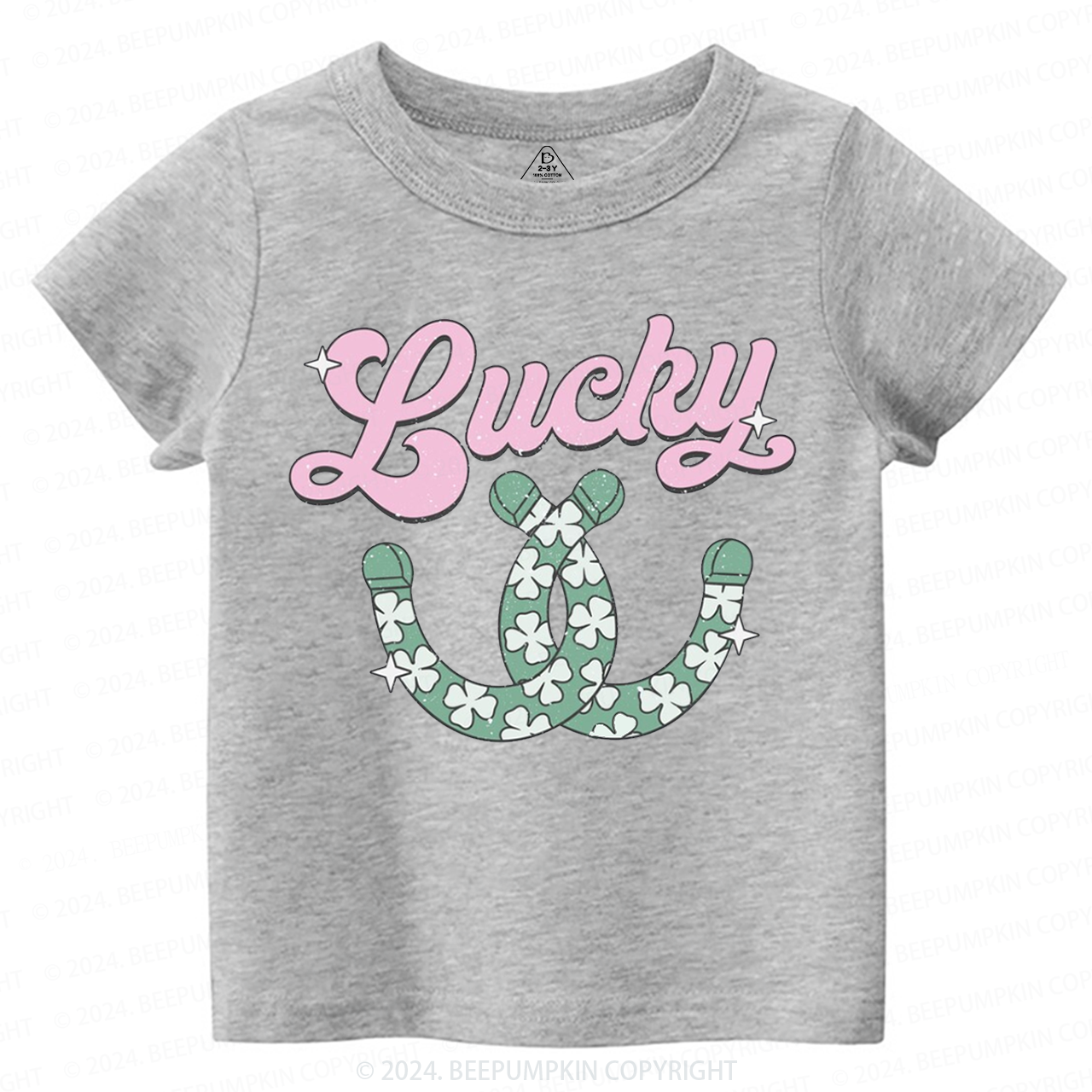 Lucky Western Horseshoes St. Patrick's Day Toddler&Kids Tees Beepumpkin