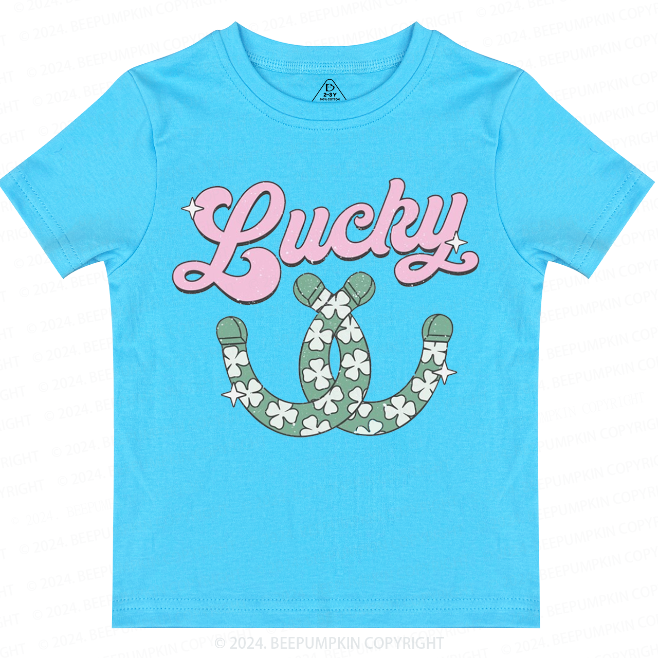 Lucky Western Horseshoes St. Patrick's Day Toddler&Kids Tees Beepumpkin