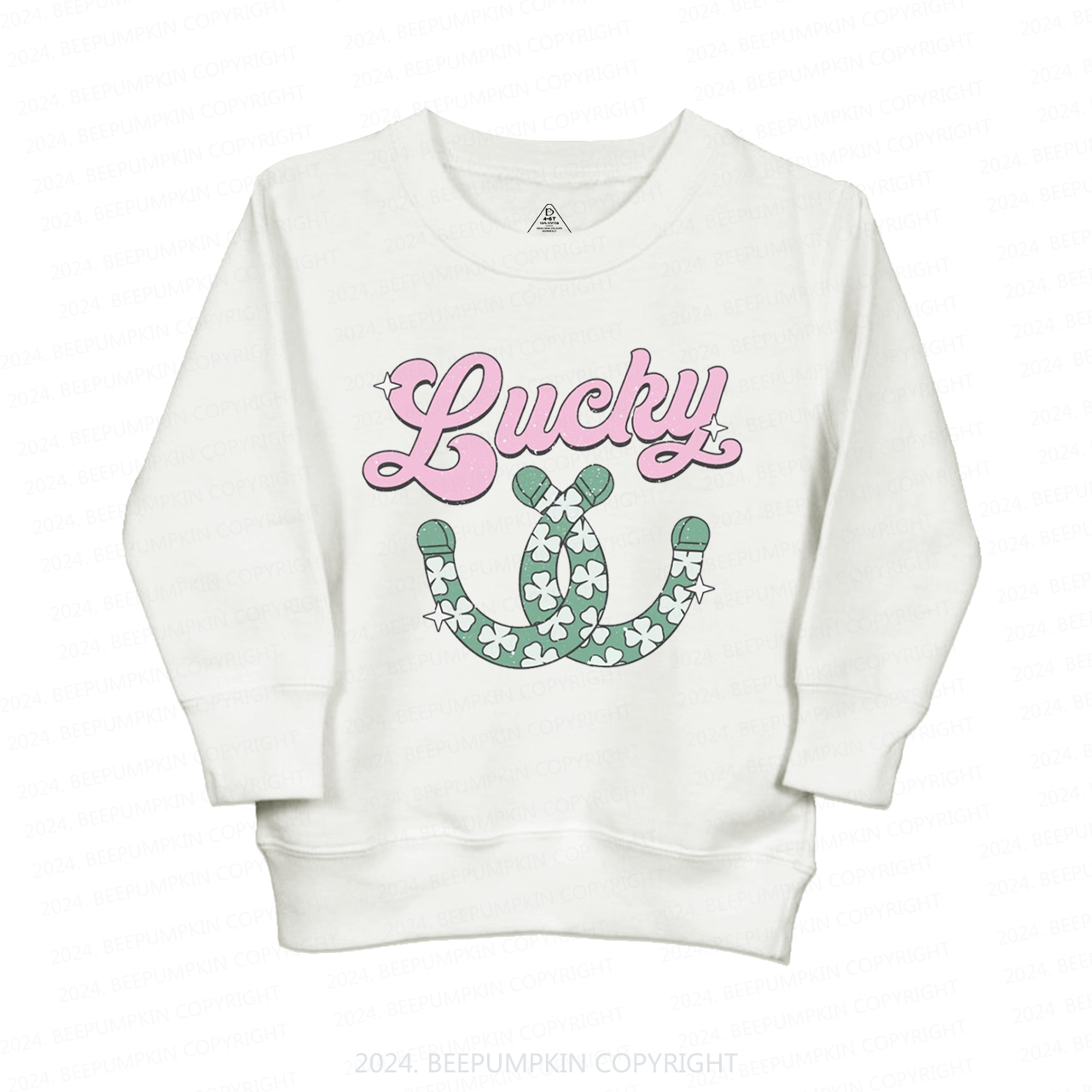 Lucky Western Horseshoes St. Patrick's Day Kids Sweatshirt