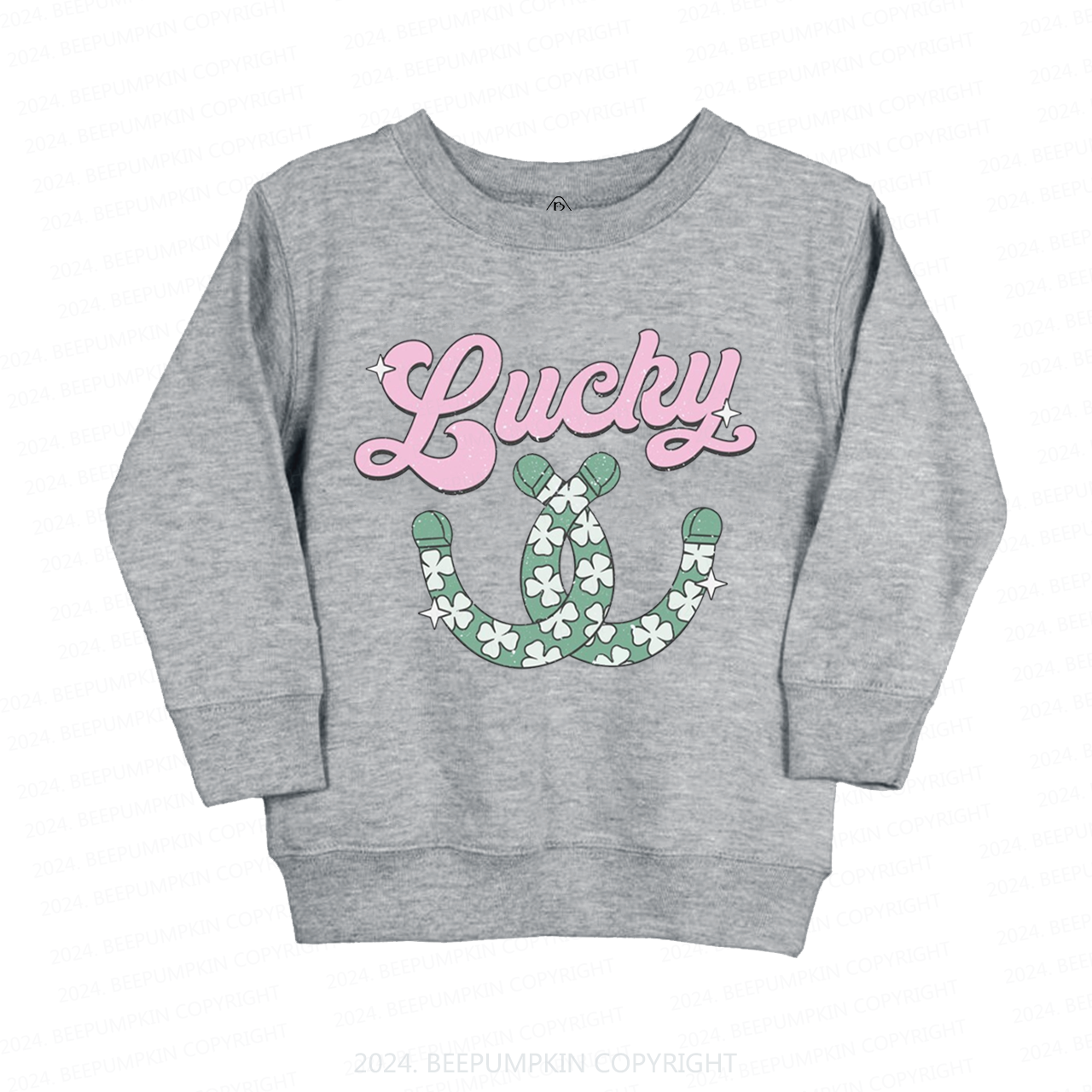 Lucky Western Horseshoes St. Patrick's Day Kids Sweatshirt
