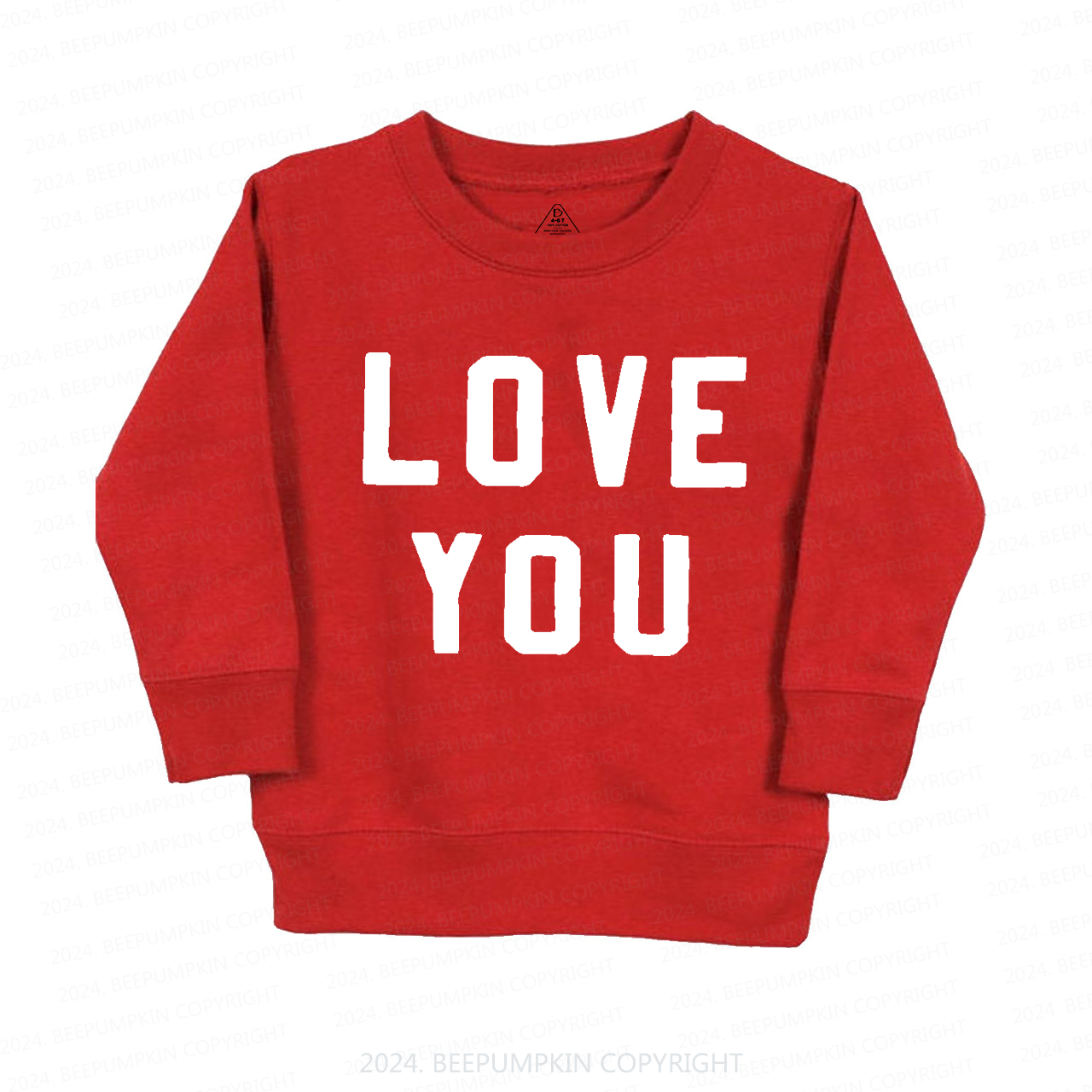 Love You Valentine Kids Sweatshirt